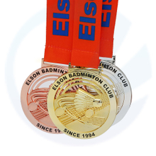 High Quality Badminton Volleyball Marathon Custom Metal Medals 3d Design Enamel Sports Awards Medal