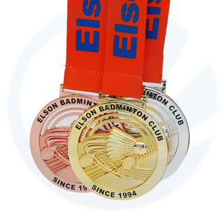High Quality Badminton Volleyball Marathon Custom Metal Medals 3d Design Enamel Sports Awards Medal