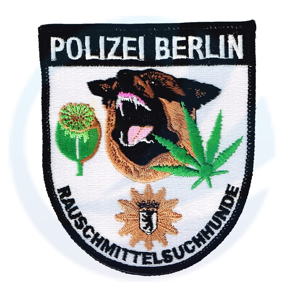German Police Dog K9 Embroidery Pvc Rubber Patch