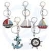 Sailboat Anchor Rudder Keychain 