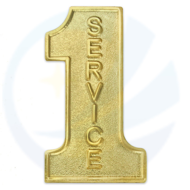#1 Service Gold Lapel Pin