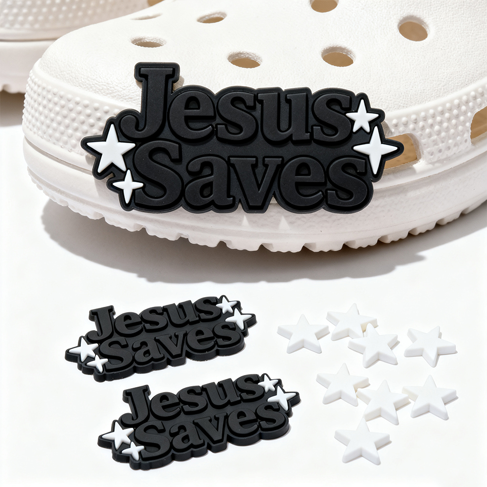 Wholesale Christian Shoe Amulet Religious Jesus God PVC Clog Shoe Amulet Suitable for Adult Women Religious Shoe Amulet