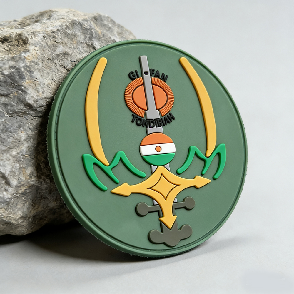 Custom 3D Indonesia Soft PVC Hat logo Heat Embossing PVC Iron in Patches Rubber Patches for Sewing 3D Embossed PVC Patches