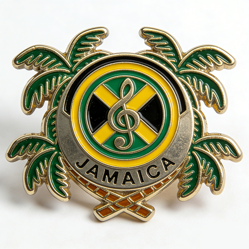 Wholesale Solf Enamel Jamaican People Girl Enamel Pin Brooches Custom Jamaica Country Flag Enamel Lapel Pins Badge Souvenir
