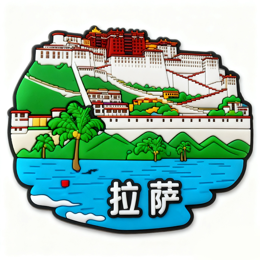 Custom Soft PVC Fridge Magnet Rubber 3d City Landscape Fridge Magnet