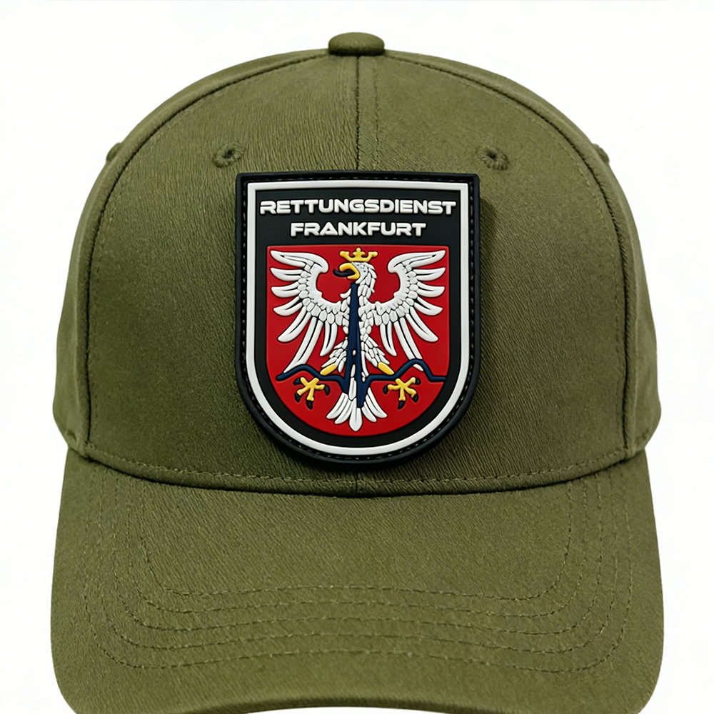 Frankfurt Germany Rettungsdienst Soft PVC Patch Durable Rubber Rescue Badge Germany City Emblem for Jackets Backpacks Gear