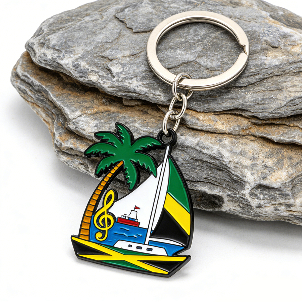 Travelpro Custom Jamaica Engraved Metal Anime Souvenir Key Chain for Decoration