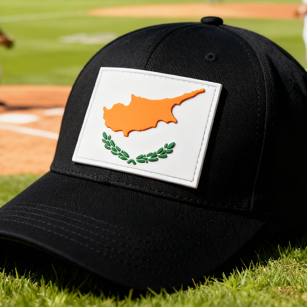 PVC Patch Morale Patch Cyprus Flag Custom Soft Rubber Cyprus Emblem Durable PVC Badge for Clothing Bags Outdoor Gear