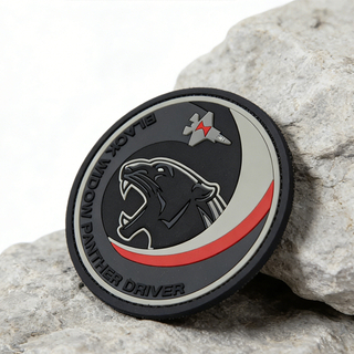 Black Widow Panther Driver PVC Patch European Style Durable Soft Rubber Panther Badge for Apparel Backpacks Accessories