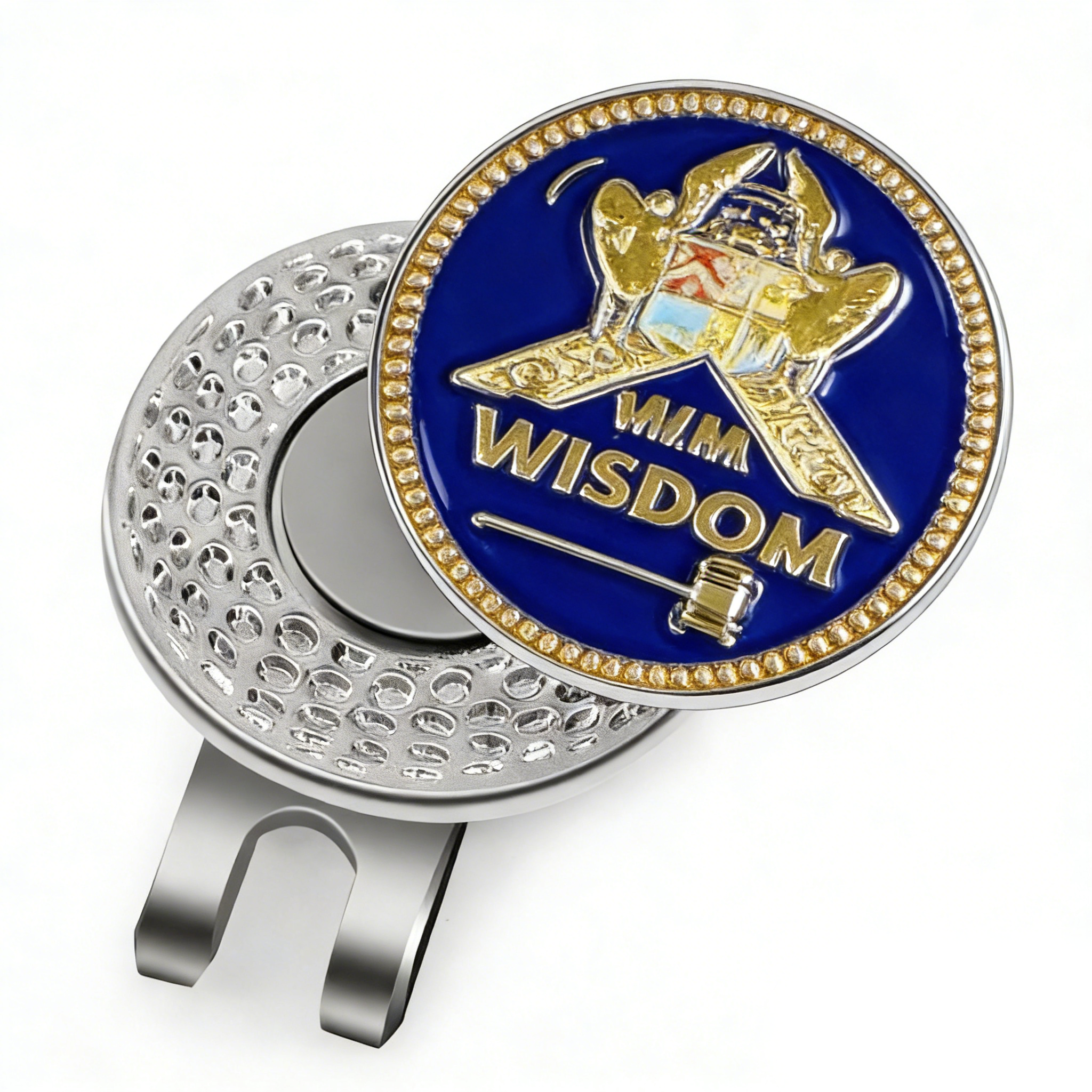 Masonic Magnetic Golf Ball Marker With Ball Cap Clip Custom Freemason Golf Marker Accessory for Hat and Visor