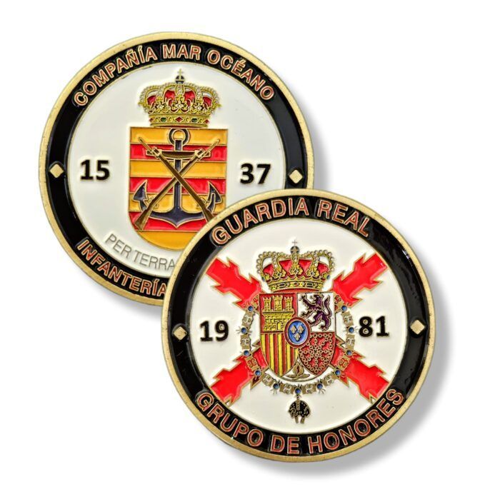 Custom Spanish Military Police Challenge Coin Metal Enamel Commemorative Coin OEM Manufacturer