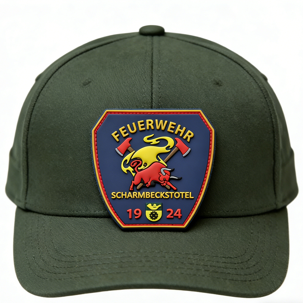 Germany Scharmbeckstotel Fire Brigade PVC Patch Custom Feuerwehr Soft Rubber Badge 1924 Emblem for Jackets Bags Gear