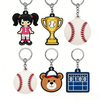 2025 New Supplier Custom 2D PVC Sport Keychain Basketball Key Chains Football Soccer Keychains Wholesale in Bulk