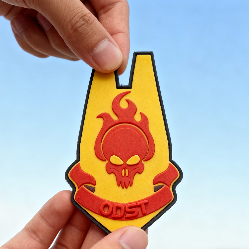 ODST PVC 3D Patch Custom Soft Rubber ODST Emblem High Detail PVC Badge for Apparel Backpacks Gear Decoration and Collectibles