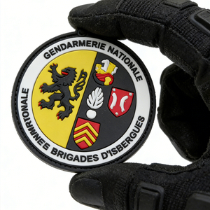 Belgium Regional Crest PVC Patch Custom Round Soft Rubber Emblem European Community Shield Design Durable PVC Patch