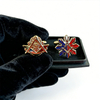 Freemason Cufflinks Metal Masonic Square and Compass Design Classic Symbolic Cuff Links for Formal Wear and Collection