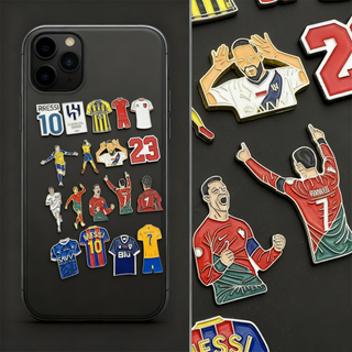 Factory Custom Arab Badges Pins Al Ahli Saudi FC and Al Ittihad Saudi FC Decorative Stickers for Phone