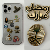Factory Personalized Saudi Metal Phone Sticker Brooch Enamel Pin Design Logo for Phone Sticker