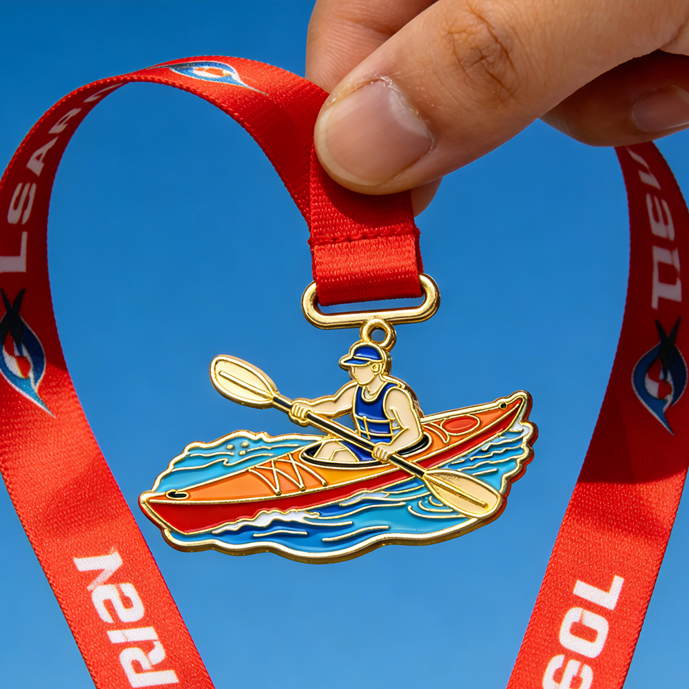 Personalized Rowing Kayak Canoeing Rafting Sailboard Windsurfer Windsurfing Sailboarding Boardsailing Sailing Medal Medallas Medallion Custom Sailboat Medal