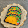 Custom Funny Taco Pizza Food Rubber PVC Patch Cartoon Style Soft PVC Patch for Bags Hats Backpacks and Accessories