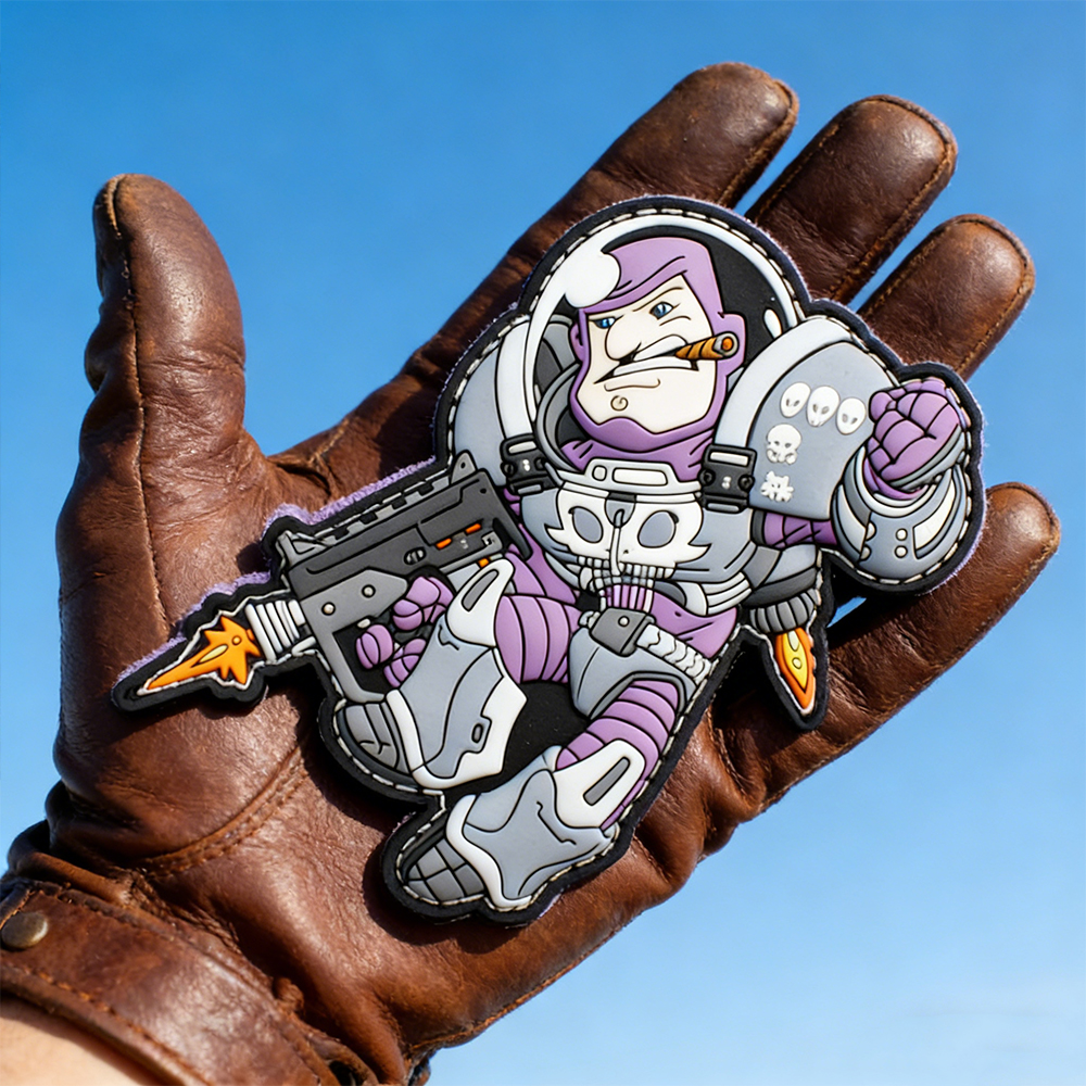 US Space Collectible PVC Morale Patches Custom Soft Rubber Hook and Loop Space Theme Emblems for Gear Bags and Apparel