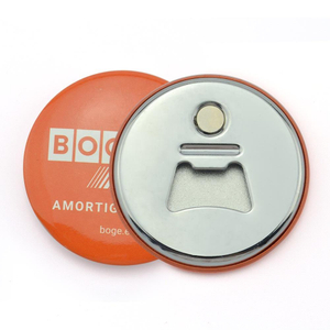 Customized Logo Round Refrigerator Magnet Tin Badge Button Magnetic Wine Beer Bottle Opener