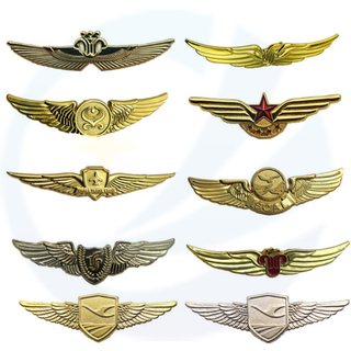 Customized Logo Metal Pin Badge Pilot Wing Aviator Lapel Pins Custom Enamel Pin
