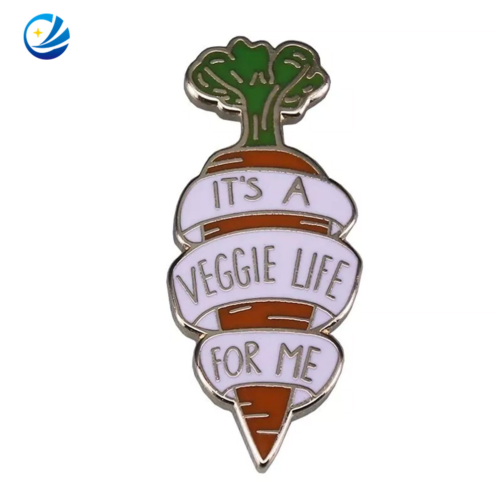 Hard Enamel Pins Vegeterian Veganism Stay Healthy Enamel Lapel Plant Pals Vegan Brooch