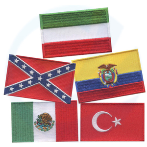 Embroidered different countries Flag patches design Iron On patches