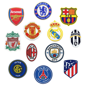 Soccer club logo handmade embroidery iron on sport football patch team patch for Jersey Caps