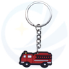 High quality Firefighter Series key chain Custom 3D rubber keychain cute car keychains