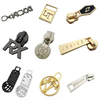 Clothing accessory custom engraved brand logo sew metal labels tag for garments / swimwear