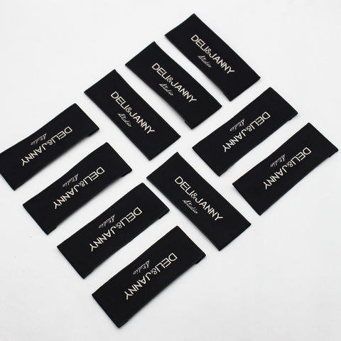 Brand Name Damask Woven Labels Logos Printed Label Customized Garment Label