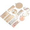 Garment accessories brand logo bag gold embossed tag metal tag plate plant label metal gold custom metal logo label