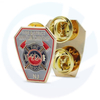 Factory Price Custom Fire Rescue Lapel Pin in Gold Plated