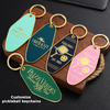 2d 3D Letter Motel Hotel Keychain Metal Alloy Enamel Key Chain for Trip Souvenir Gifts