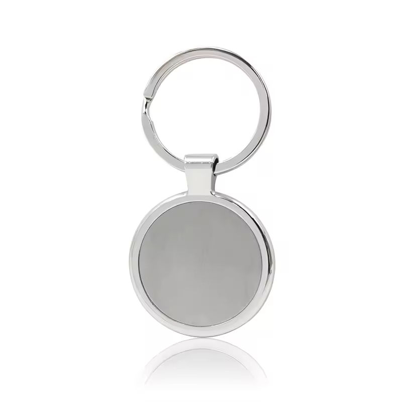 Custom Engrave Stainless Steel Blank Rhinestone Metal Logo Key Chain