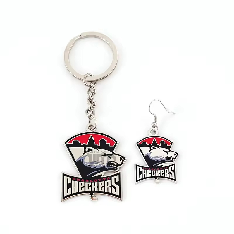 Custom Shape Logo 2D 3D Enamel KeyChain Name Letter Zinc Alloy Metal Keyring Keychain