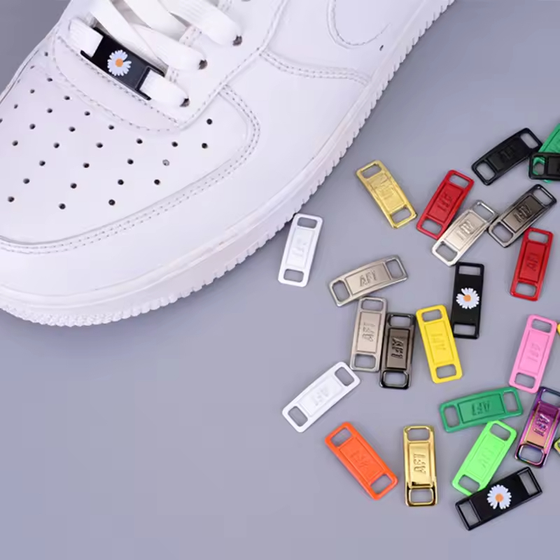 Engraving Logo Metal Af1 Printing Logo Shoe Laces Lock Sneaker Shoelace Tag Dubrae Charm Decorations Accessories Charm charm
