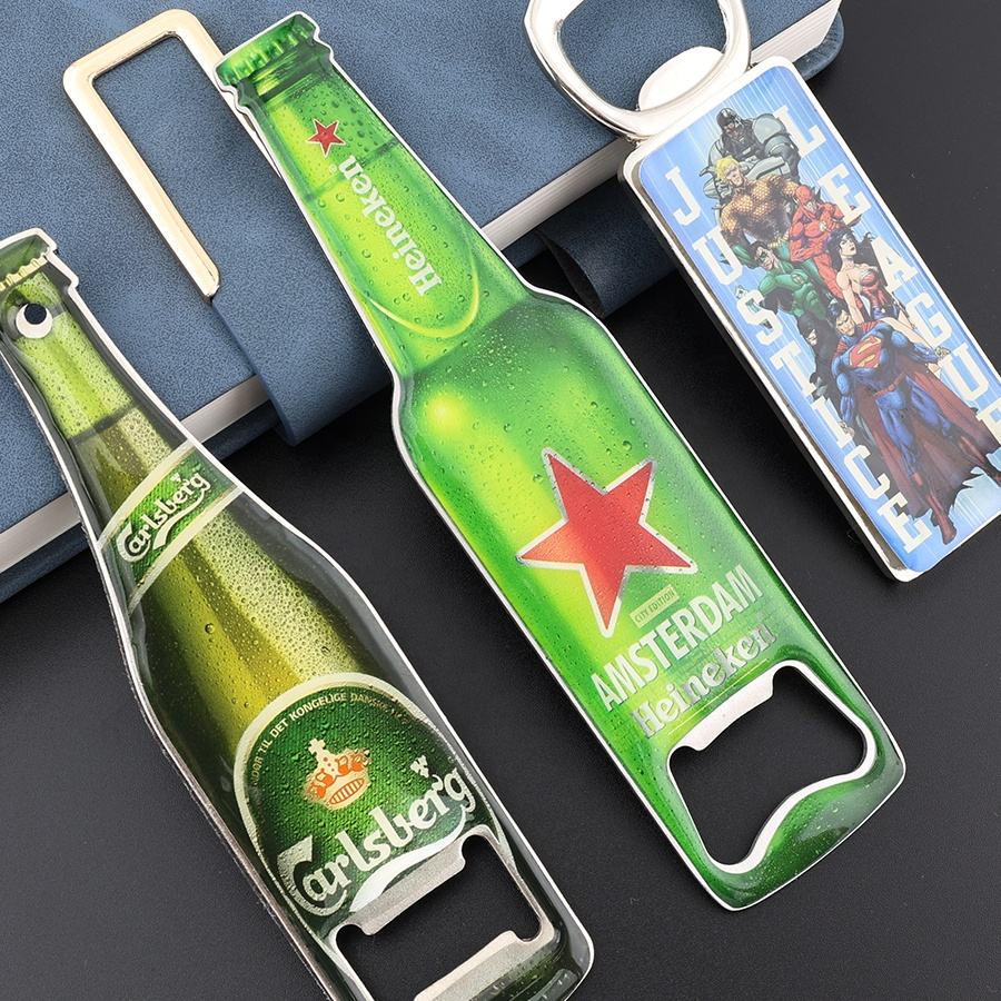 Fridge Magnet with Beer Bottle Opener Decoration Manufacturer Custom Personalized Designs Magnetic Logo Metal Zinc Alloy Medium
