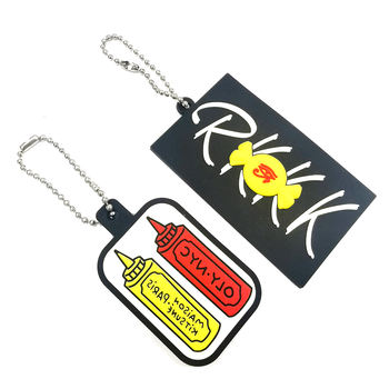 Custom Garment Shirt Shoes Bags Swing Tag Silicone Rubber Shoe Lace Charm Tags with Metal Ball Chain Fastener