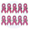 Custom Metal Detection Saves Lives Crossed Hats Brooch Badge Pink Ribbon Enamel Lapel Pin Breast Cancer Awareness Charms