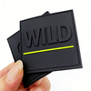 Perfect 3D Effect Solid Black PVC Rubber Patch for Pad,square Shape Company logo Silicone Rubber Label