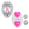 Custom Logo Pink Ribbon Breast Cancer Awareness Lapel Pin