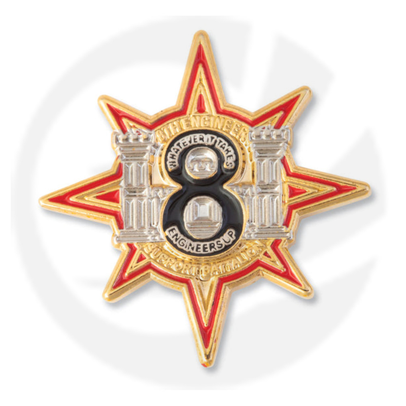 8TH ENGINEER BATTALION PIN 1-IN. DIAMETER