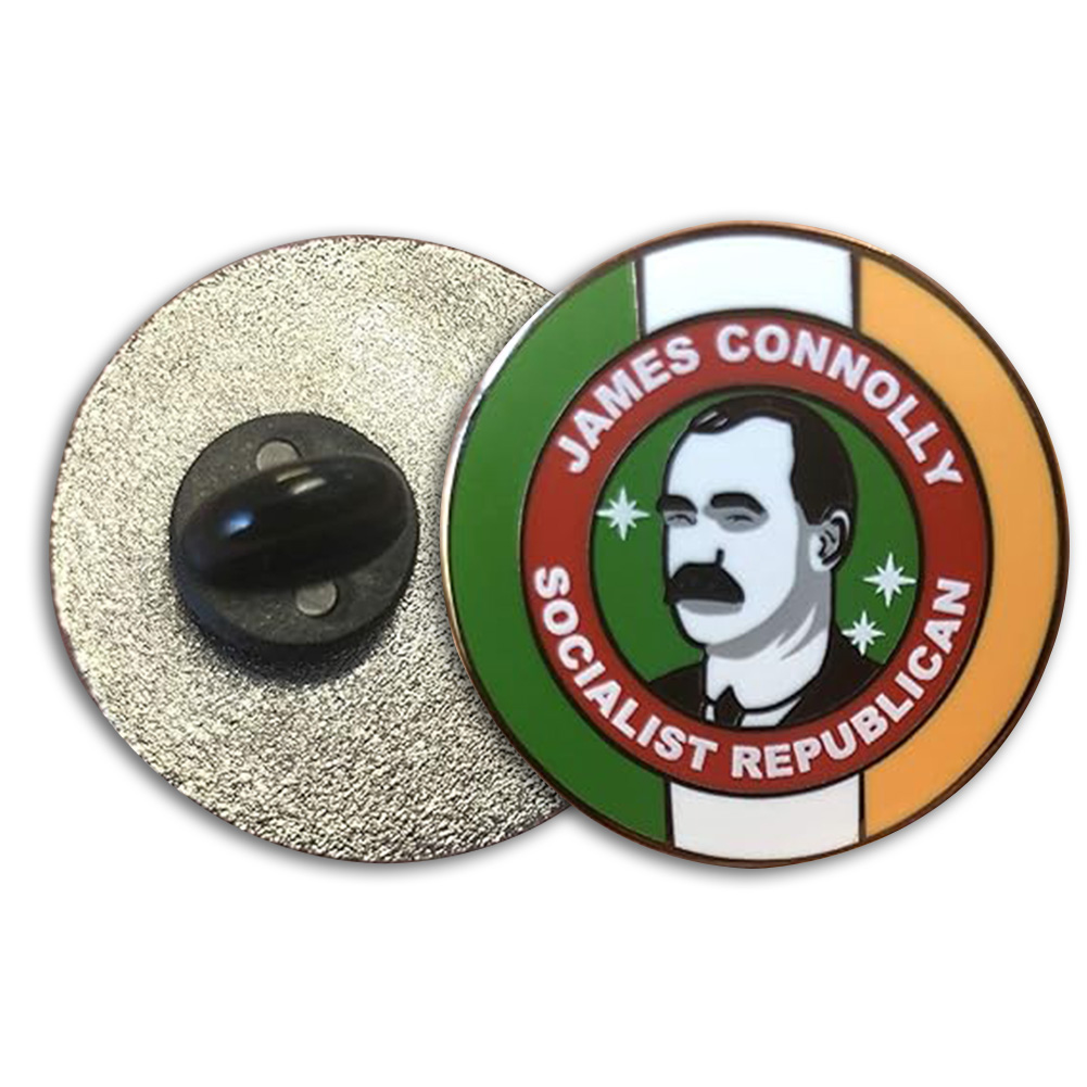 Irish Socialist Republic Irish Flag Enamel Pin Emblem