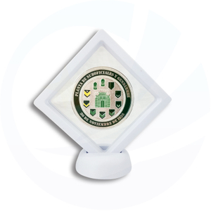 Custom Military Silver Challenge Coin for Plastic Display Stand Collectable