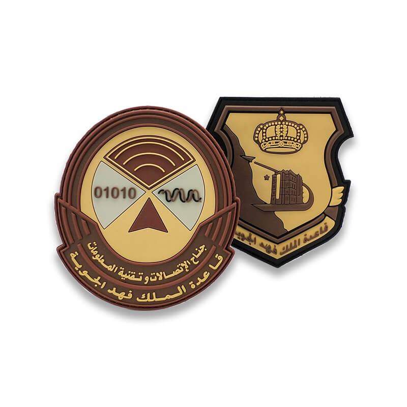 Wholesale rubber label insignia badge 3d silicone soft pvc firefighter logo custom patch for clothes hat