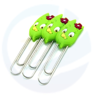 Hot Selling Soft PVC Rubber 2D Or 3D Cartoon Bookmark With Magnet