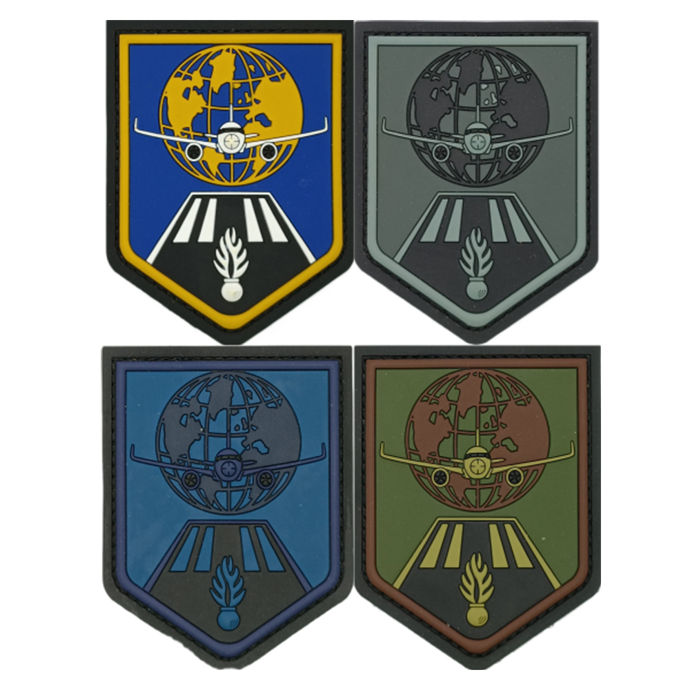 Custom Locking Area LOGO Tactical Badges Iron on Hook and Loop France Boy Scout Patrol Rubber Pvc Patches